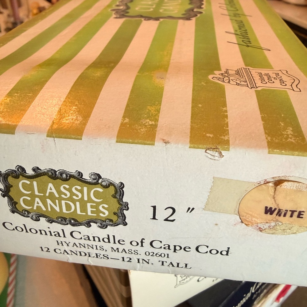 White Candles 12” Taper